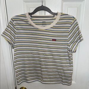 Levi's Blue and Yellow Striped Tee
